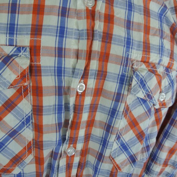 Forever 21 Mens Fitted Fall Autumn Colors Button - Picture 3 of 16